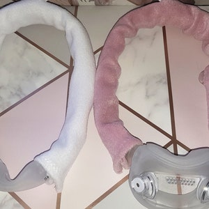 CPAP Mask Frame Cover to fit ResMed F30i Airfit N30i P30i+DreamWear Comfort Soft Liner Barrier from silicone Fleece helps indents Hair Saver