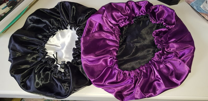 Silky Satin Sleep Hat for CPAP Users Bonnet Night Cap Reversible Ideal ...
