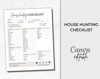 House Hunting Checklist| Real Estate Templates| Home Buyer Packet| Realtor Templates| Home Buyer Guide| Real Estate Marketing Template