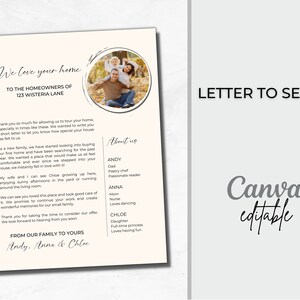 Carta al vendedor/Plantilla de carta de oferta de vivienda/Carta de oferta de vivienda/Carta al vendedor de vivienda/Inmobiliaria editable e imprimible/Carta de oferta de vivienda