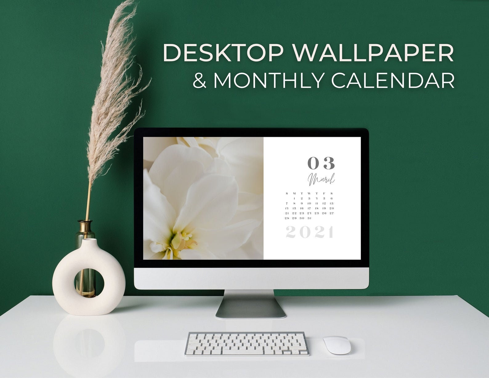 Desktop Calendar Wallpaper Monthly Desktop Calendar PC Etsy