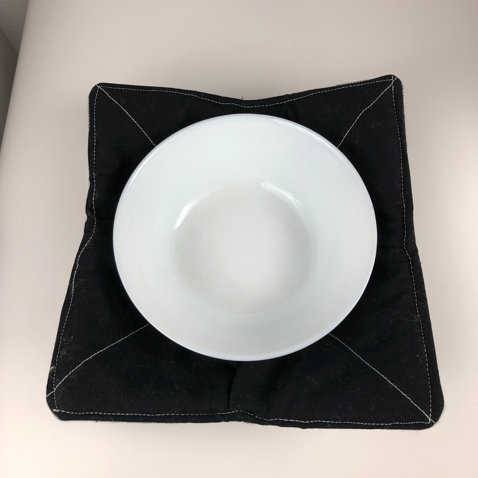 Soup Bowl Holder Bowl Hugger White and Black Plaid Bowl Etsy