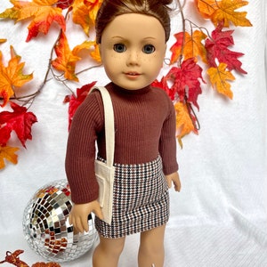 Trendy plaid skirt for 18 inch American Girl Doll