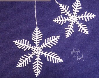 Spiky Snowflakes Easy Crochet CAL PATTERN, Instant Download PDF, Basic Snowflake How To Handmade Christmas Motif Tutorial Instructions