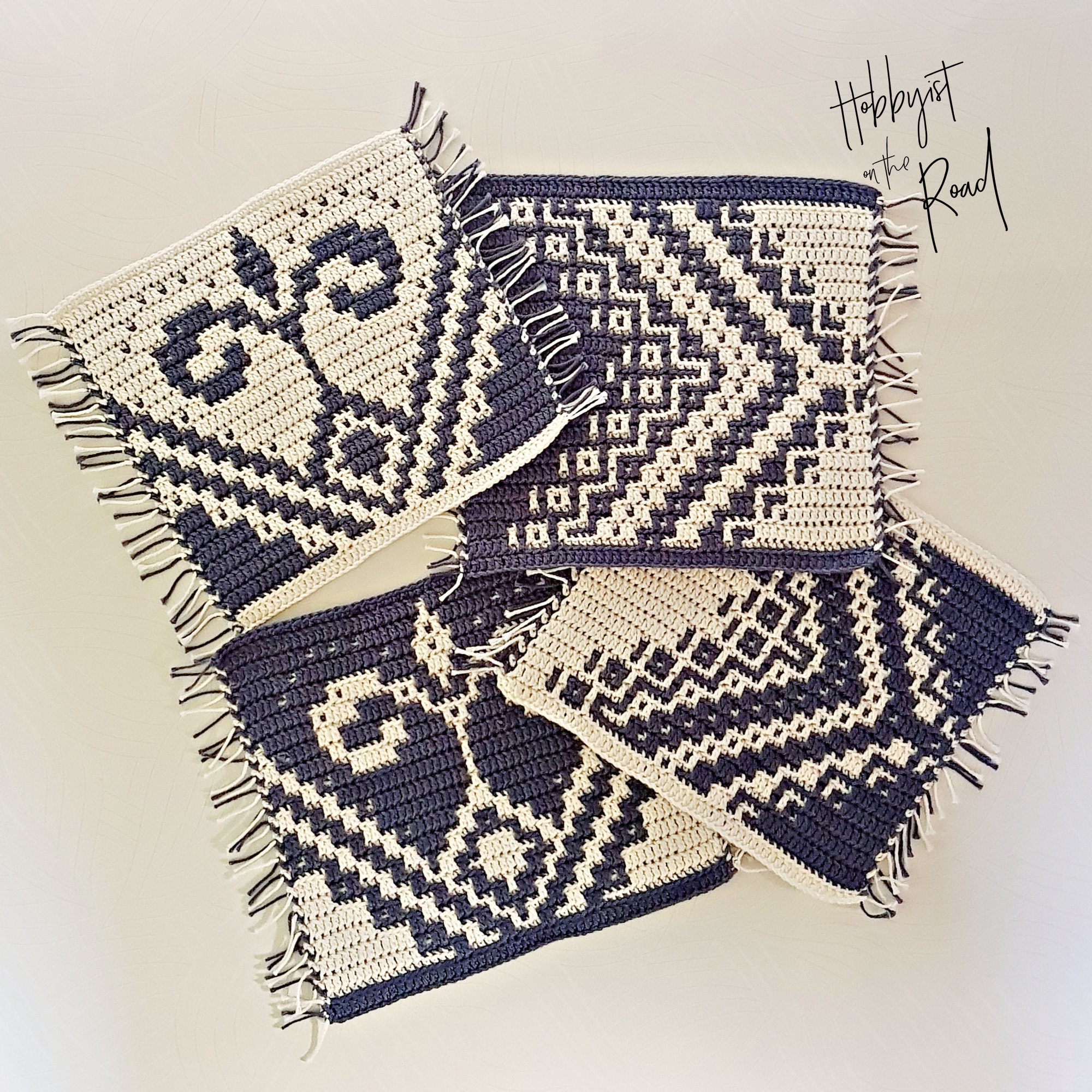 Two Mosaic Crochet Coaster PDF Patterns: Baltic Blooms & Vibes (2 ...