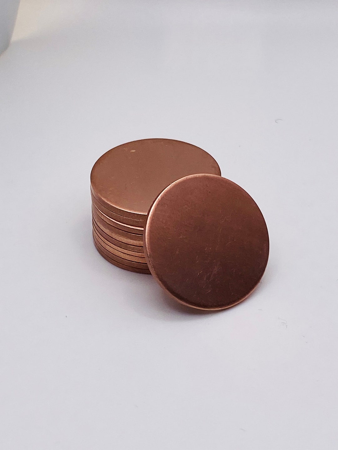 16 Gauge Copper Discs Hand Stamping Blanks, Metal Blanks, Copper