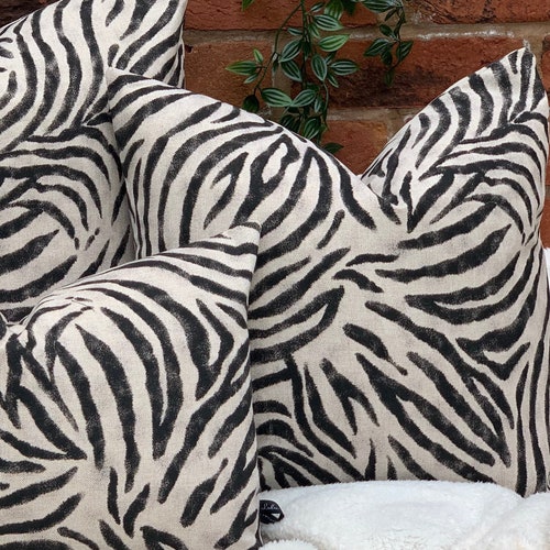 Zebra Print Cushion Animal Print Cushion Cushion Covers UK Etsy