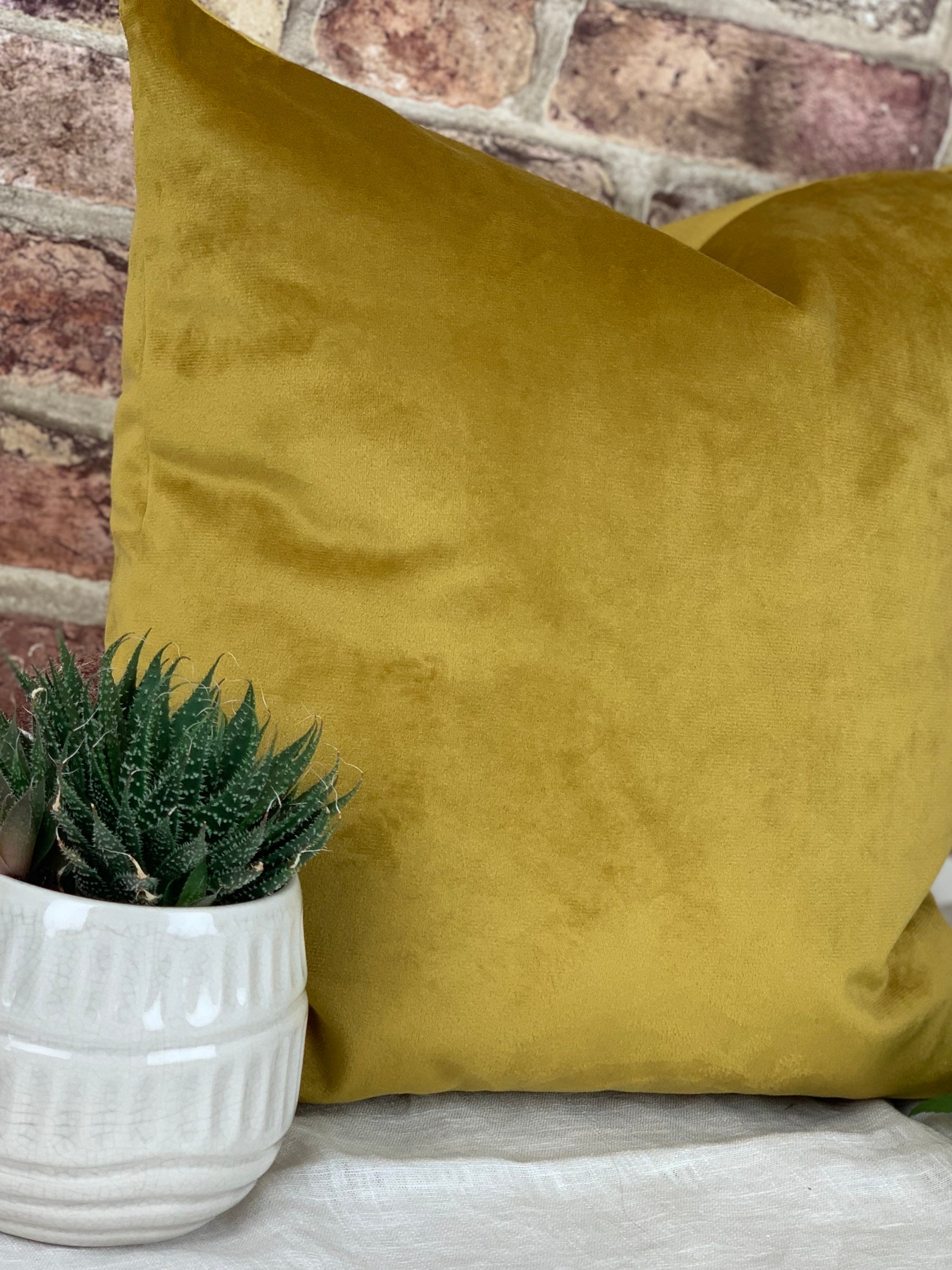 Tumeric Velvet Cushion Gold Velvet Cushion Ochre Velvet Etsy UK