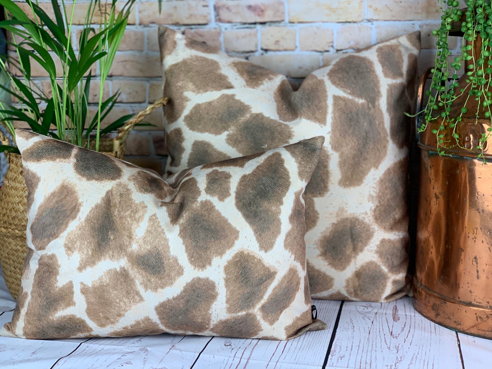 Giraffe Cushion Animal Print Cushion Giraffe Velvet Cushion Etsy Ireland