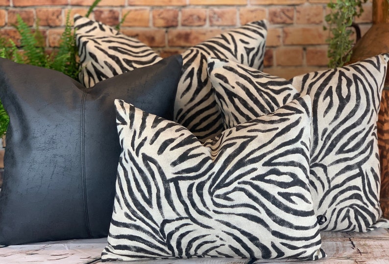 Faux Leather Cushion Imitation Leather Pillow Tan Leather Etsy UK