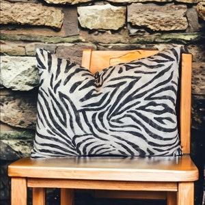 Animal Print Cushion, Zebra print Cushion, Cushion Cover UK, Exotic Print Pillow