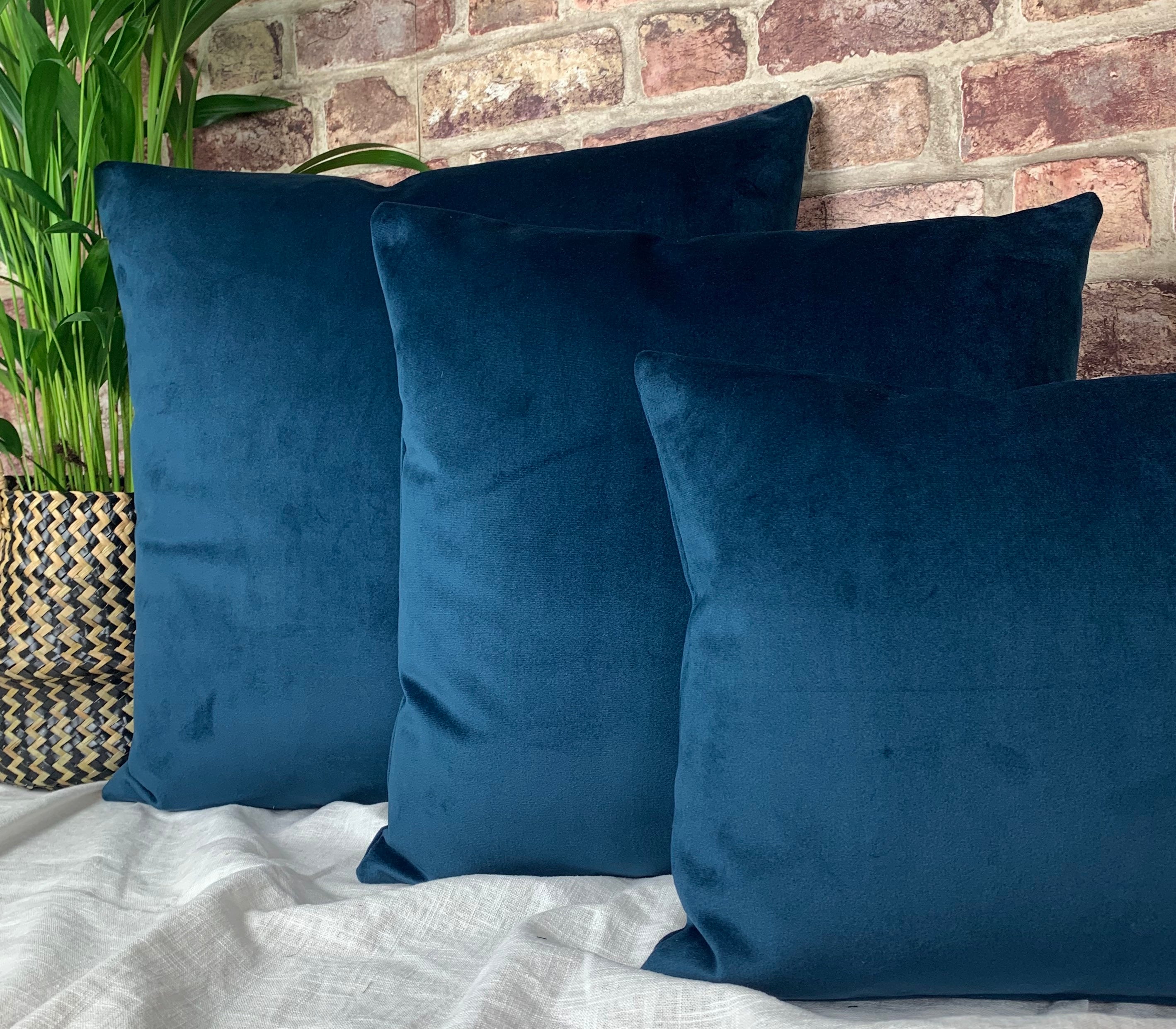 Velvet Cushion UK Navy Velvet Cushion Navy Pillow Dark Etsy UK