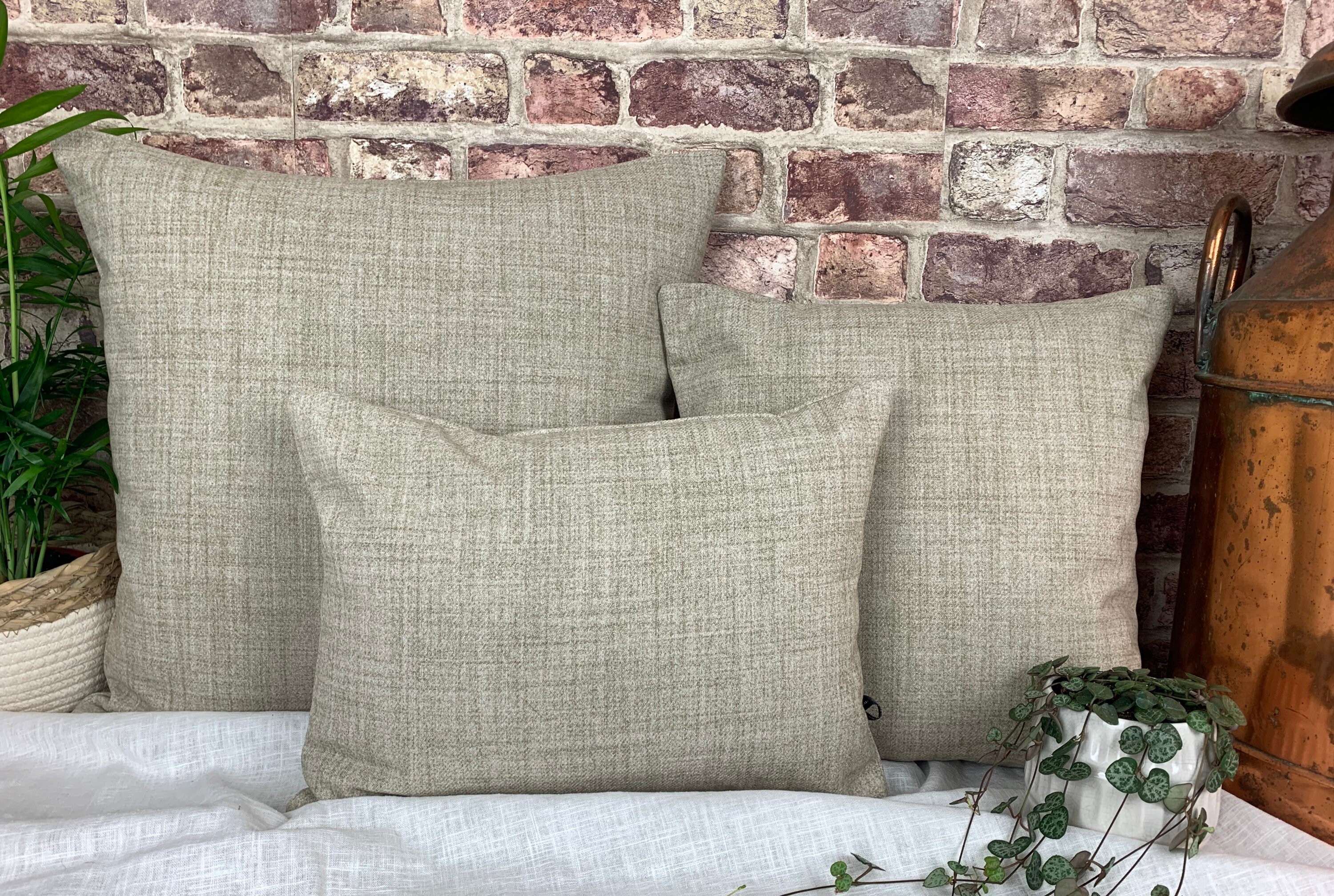 Wool Cushion Cover Cream Cushion Cover Uk Wool Plaid Pillow Etsy UK