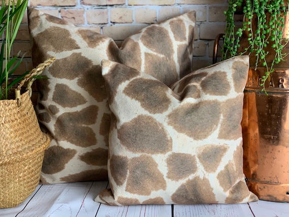 Giraffe Cushion Animal Print Cushion Giraffe Velvet Cushion Cushion Covers UK Animal Print Pillow Safari Nursery Cushion Etsy