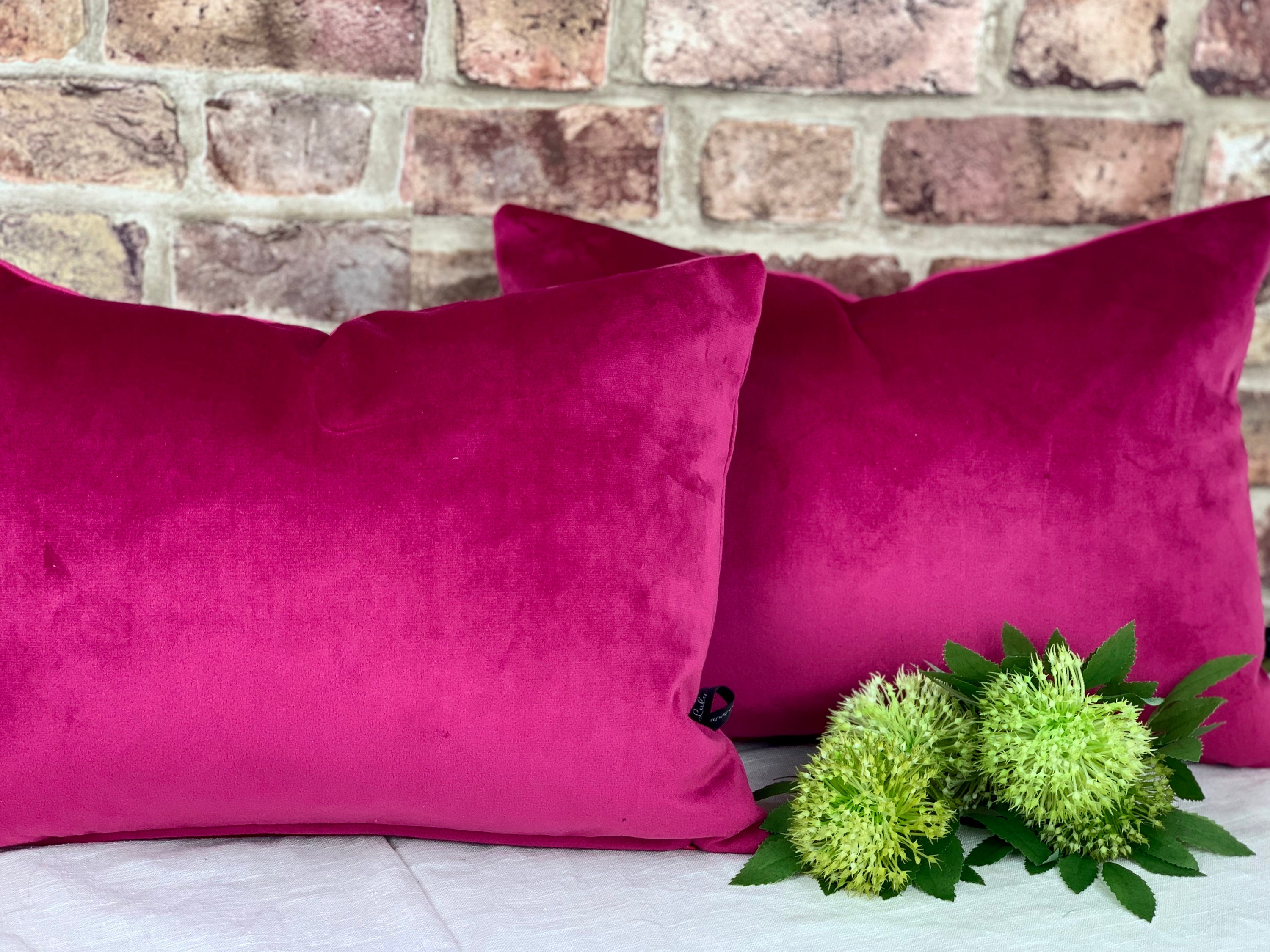 Velvet Cushion UK Pink Velvet Cushion Cerise Velvet Pillow Etsy