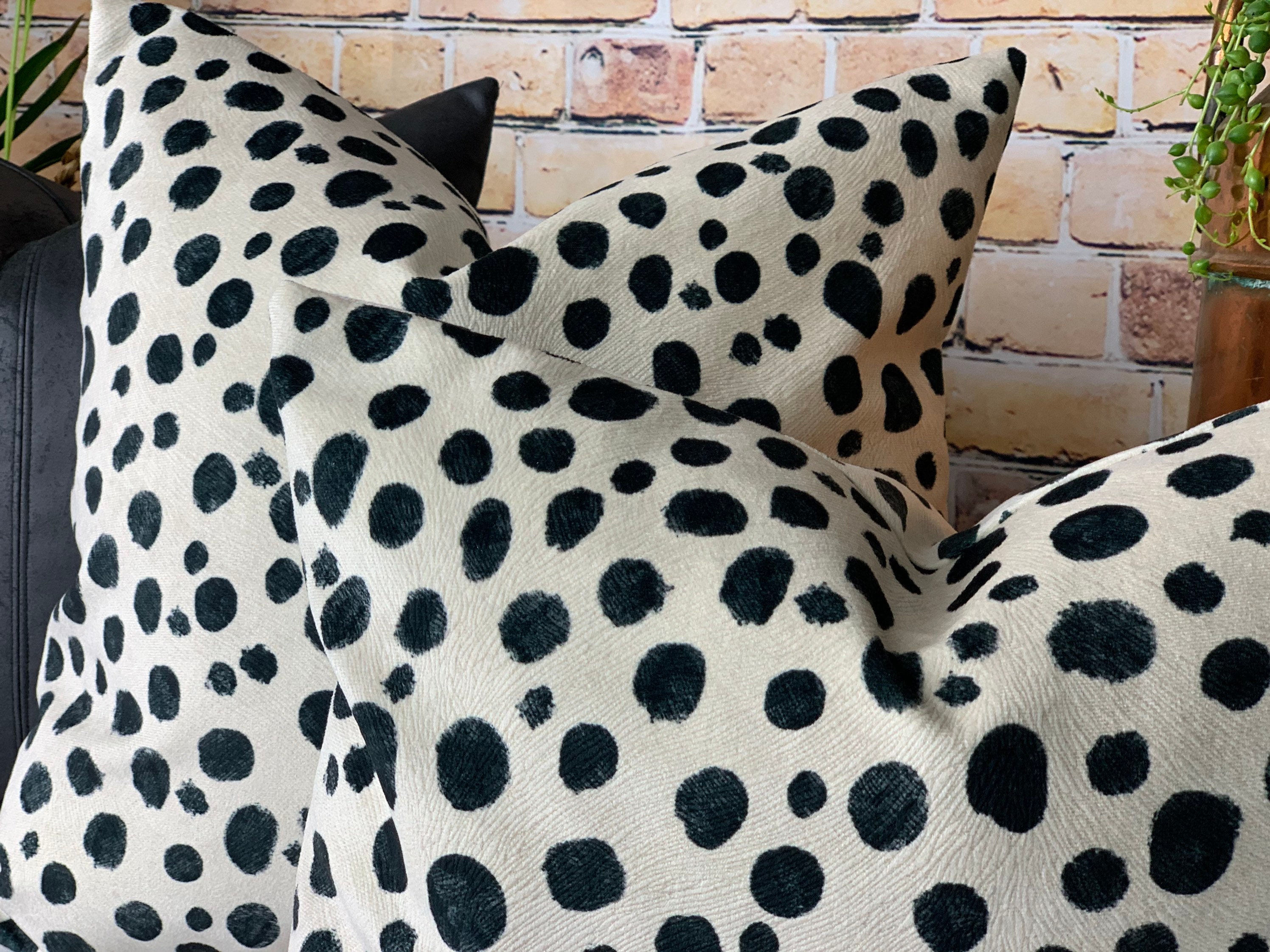 Animal Print Cushion Spotty Cushion Dog Cushion Velvet Etsy UK