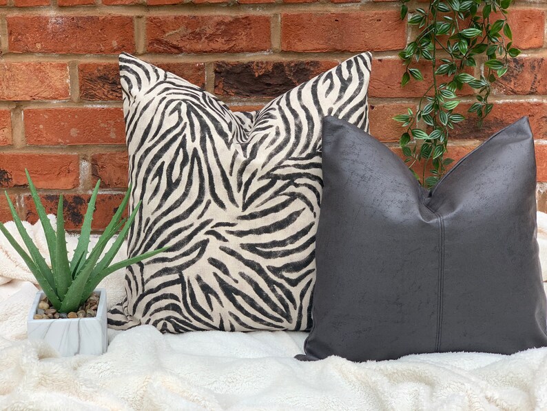 Zebra Print Cushion Animal Print Cushion Cushion Covers UK Etsy
