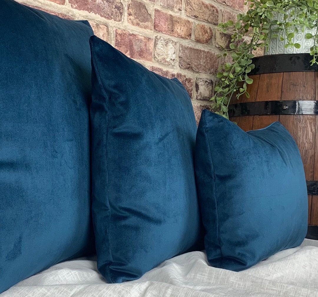 Velvet Cushion UK Navy Velvet Cushion Navy Pillow Dark Etsy UK