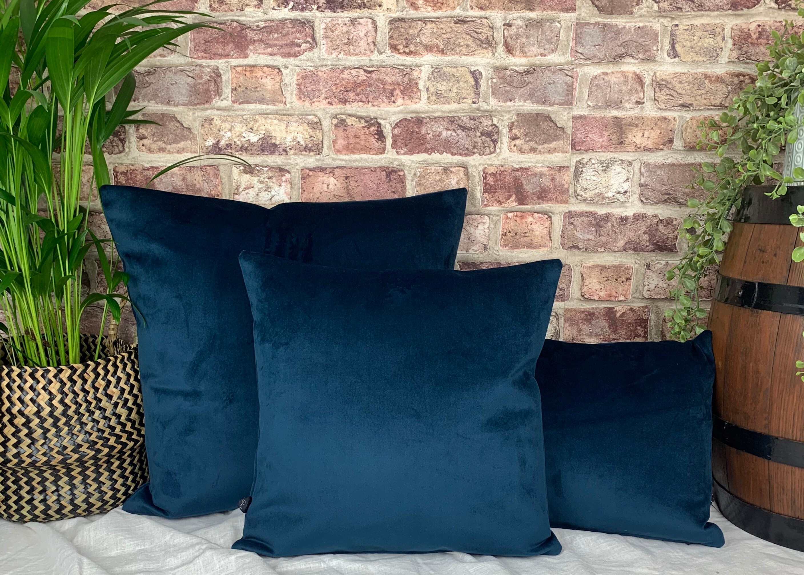 Velvet Cushion UK Navy Velvet Cushion Navy Pillow Dark Etsy UK