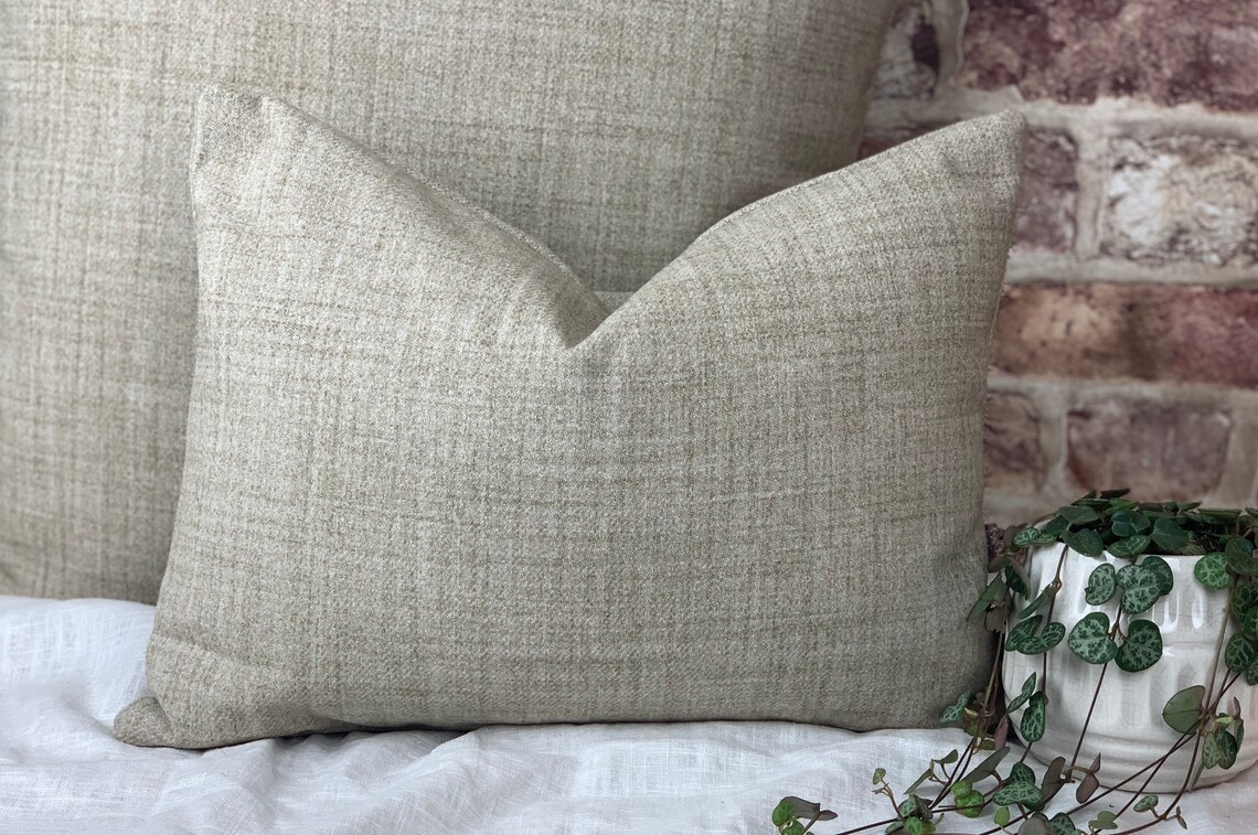 Wool Cushion Cover Cream Cushion Cover Uk Wool Plaid Pillow Etsy UK