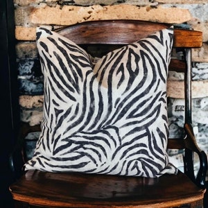 Cushion Covers UK, Zebra Print Pillow, Animal Print Cushion, Zebra Cushion, Lumbar Cushion,