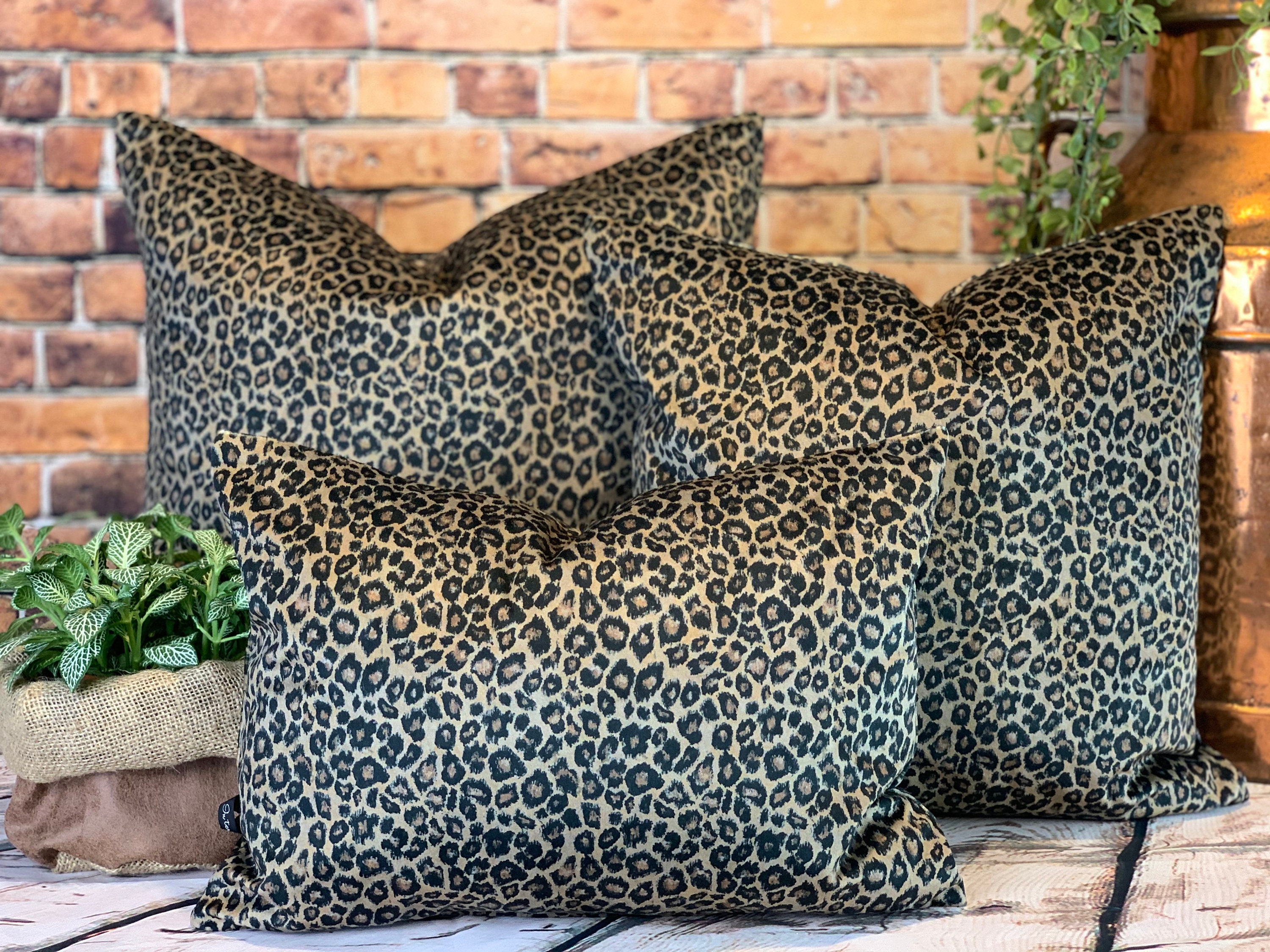 Animal Print Cushion Leopard Print Cushion Velvet Pillow Etsy UK