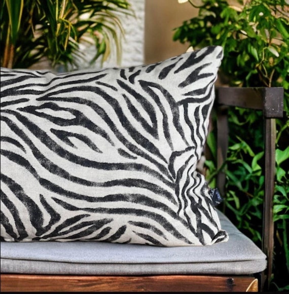 Black and white zebra print cushions hotsell
