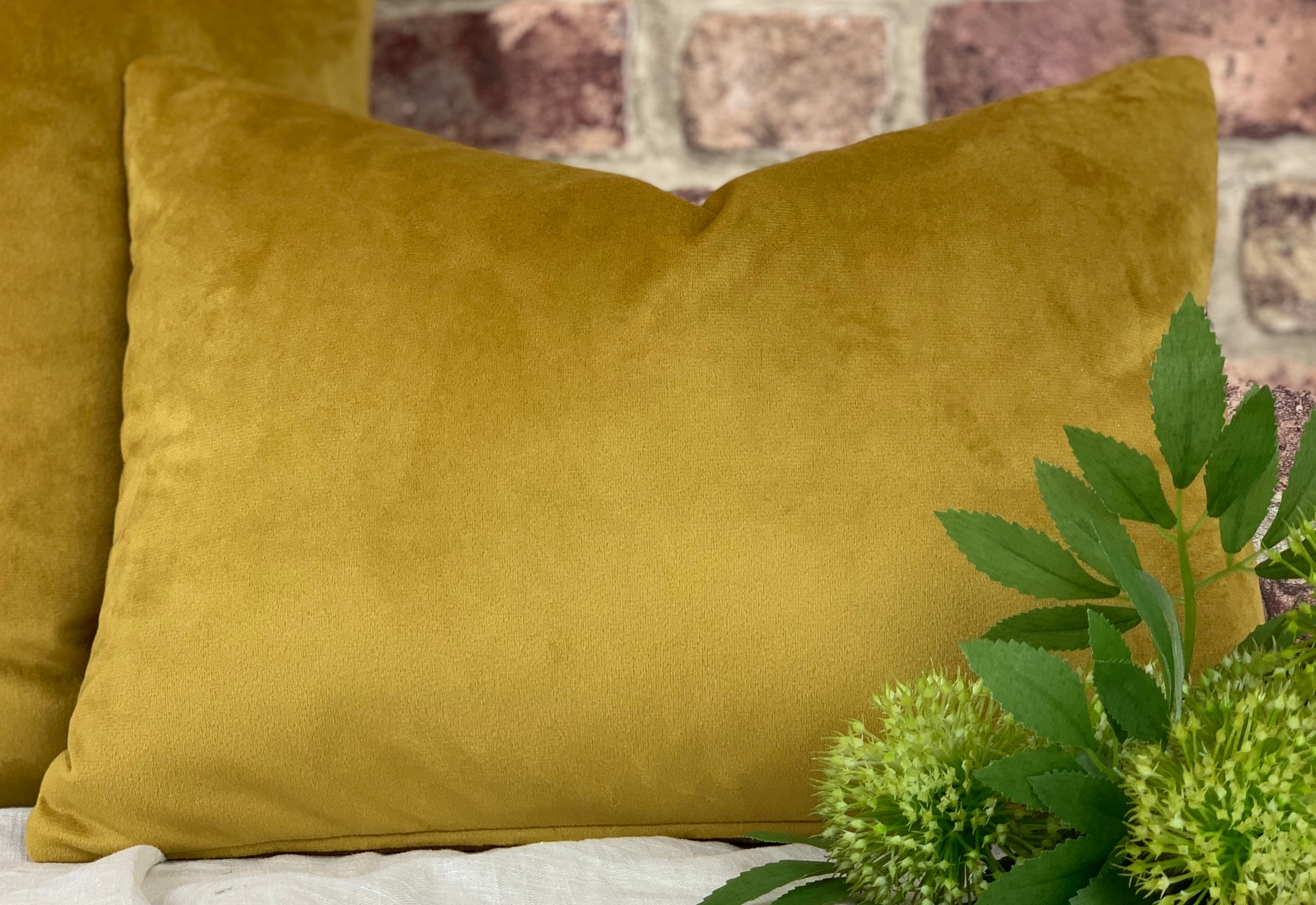 Mustard Gold Velvet Cushion Cushion Cover UK Mustard Pillow Etsy