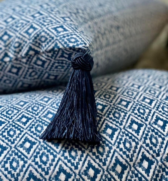 Navy aztec cushion clearance