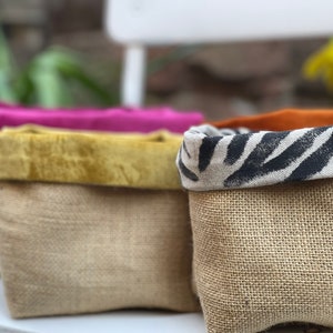 Fabric Plant Pot UK, Hessian Planter, Indoor Plant Pot, Fabric Planter, Hessian Plant Pot, Fabric Plant Pot, Storage Decor