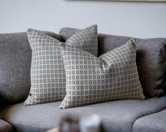 Scandi Style, Boho Cushion, Scandi Pillow, Geometric Throw Pillow, Cushion Cover UK, Grey Cushion, Natural cushions