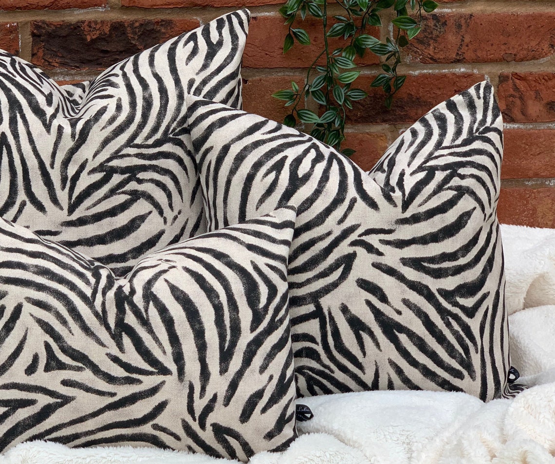 Zebra Print Cushion Animal Print Cushion Cushion Covers UK Etsy