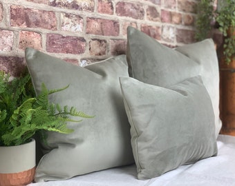 Putty Velvet Cushion UK, Stone Velvet Cushion, Champagne Pillow, Cushion Covers Uk