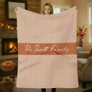 Personalized Family Name Blanket - Custom Family Throw - Fall Autumn Blanket - Personalized Keepsake Family Gift