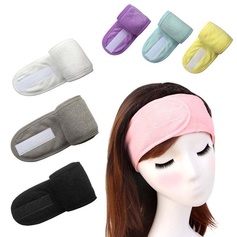 Facial Headband Terry Cloth Headband Adjustable Towel Etsy