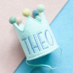 Mini Birthday Crown for Dogs and Cats, First Birthday Crown Embroidered Dog Birthday Hats Dog Birthday Keepsake Dog Party Hat Pup Birthday