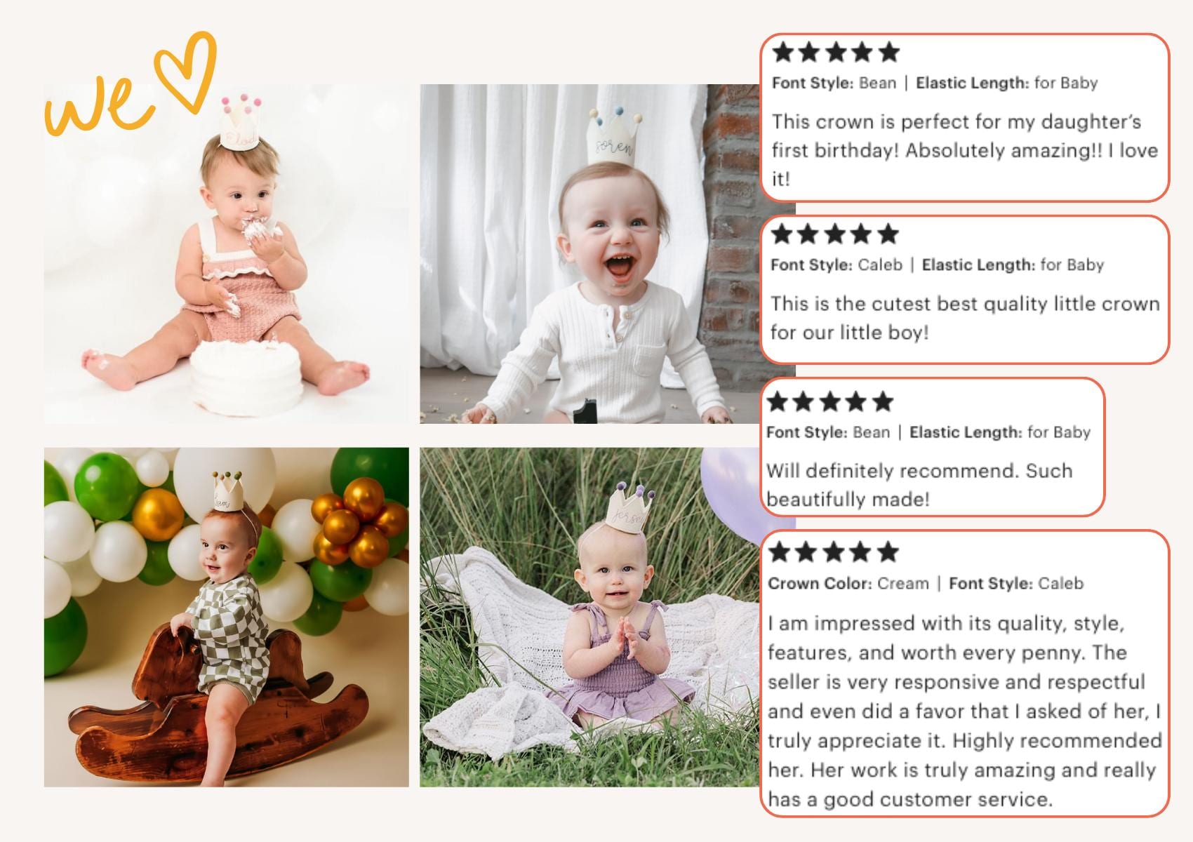 Tan Baby Half Birthday Crown, 1/2 Birthday Crown for Baby, Half Birthday Girl Outfit, Baby Half Birthday Hat for Photos | Choose Crown Color