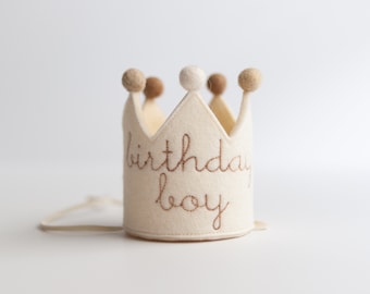 Baby Birthday Crown Birthday Boy Crown for Babies First Birthday Crown Handmade Birthday Hats Baby Birthday Keepsake Baby Photoshoot Crown