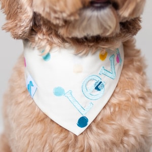 Birthday Bandana for Dogs Polka Dot Bandana Snap Bandana for Dog Custom Bandana Personalized with Name Embroidered Bandana