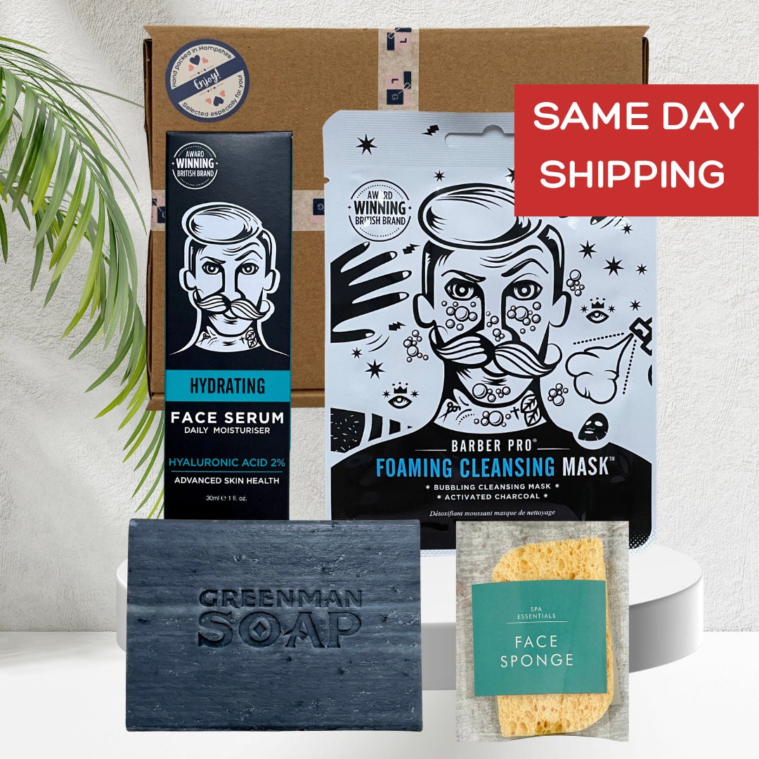 Mens Skincare Gift Box Mens Face Serum Mens Moisturiser Mens Face Mask ...