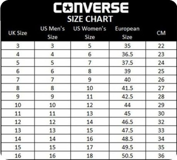 Converse shoes size 15 deals