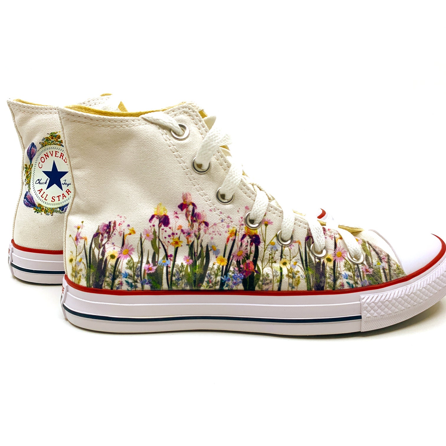 Daffodils Wild Flowers Floral Chuck Taylor Fan Art Custom - Etsy