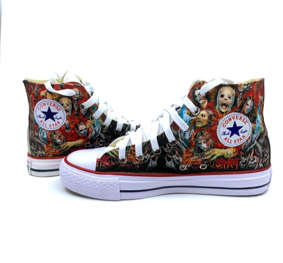 Fracaso gancho Paralizar Slipknot Fan Art Custom Hand Made Hi Top Converse Shoes Metal - Etsy