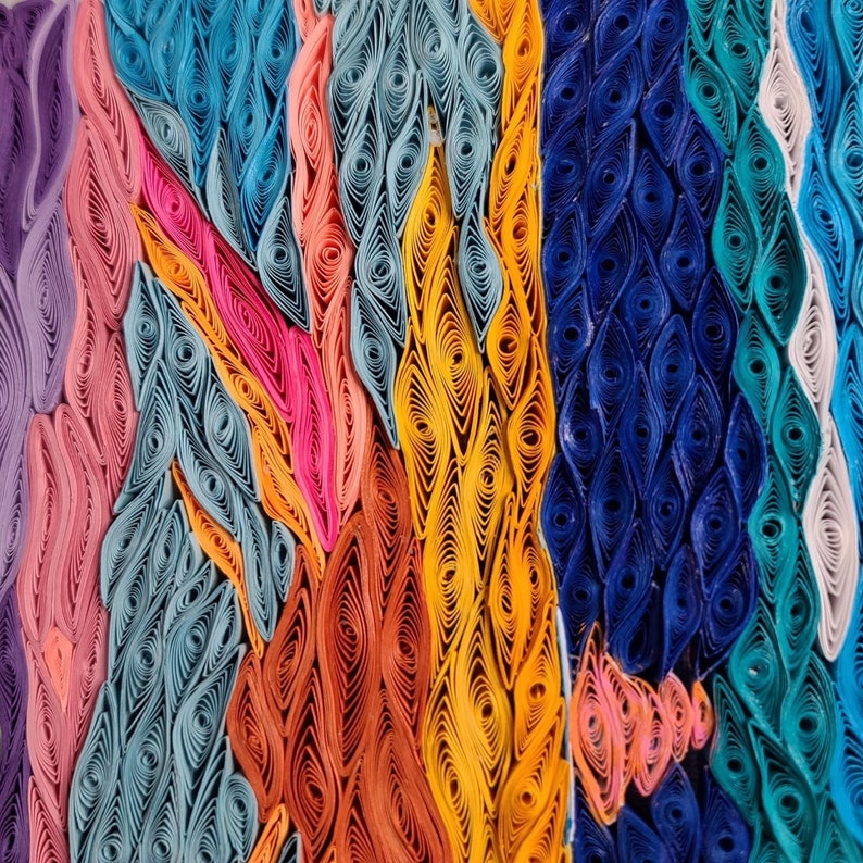 Quilling Wall Art Handmade Quill Paper Art Abstract Quilled Etsy