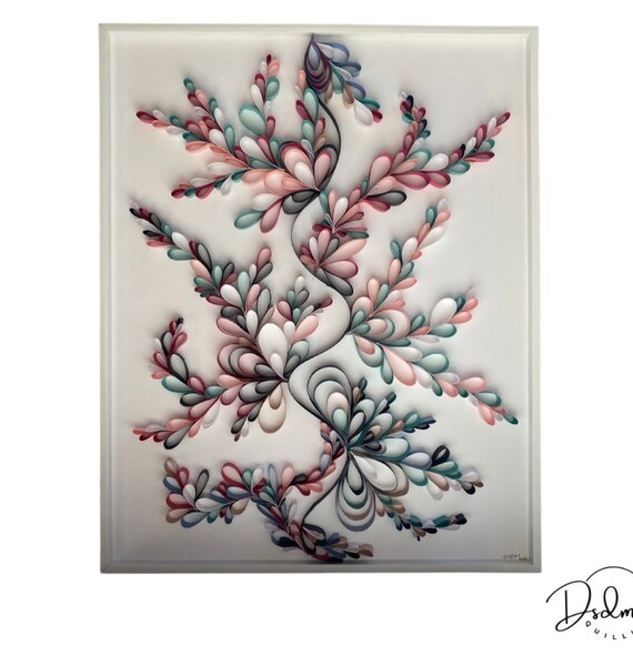 Quilled Abstract Wall Art Quilling Art Home Decor Birthday Etsy