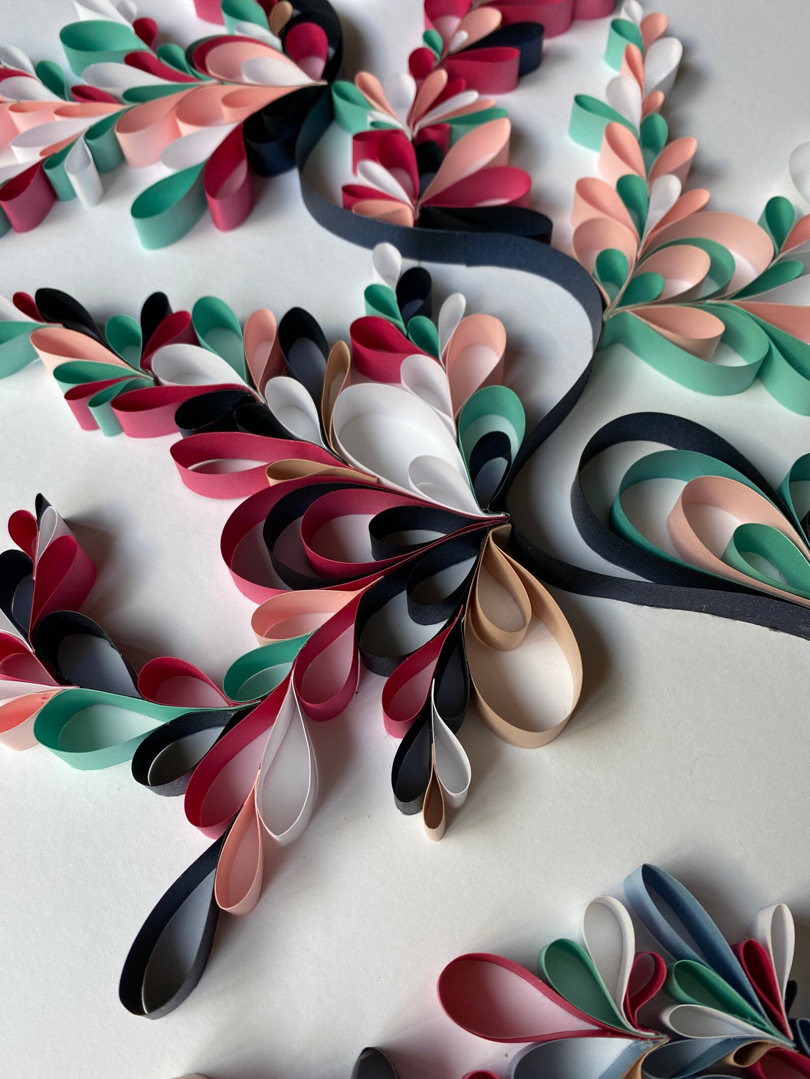 Quilled Abstract Wall Art Quilling Art Home Decor Birthday Etsy