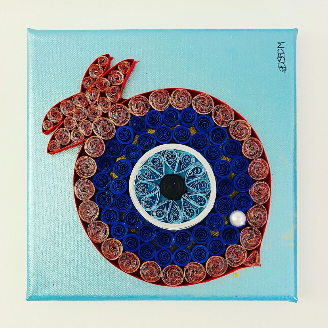 Quilling Abstract Framed Wall Art Handmade Quilled Paper Wall Etsy