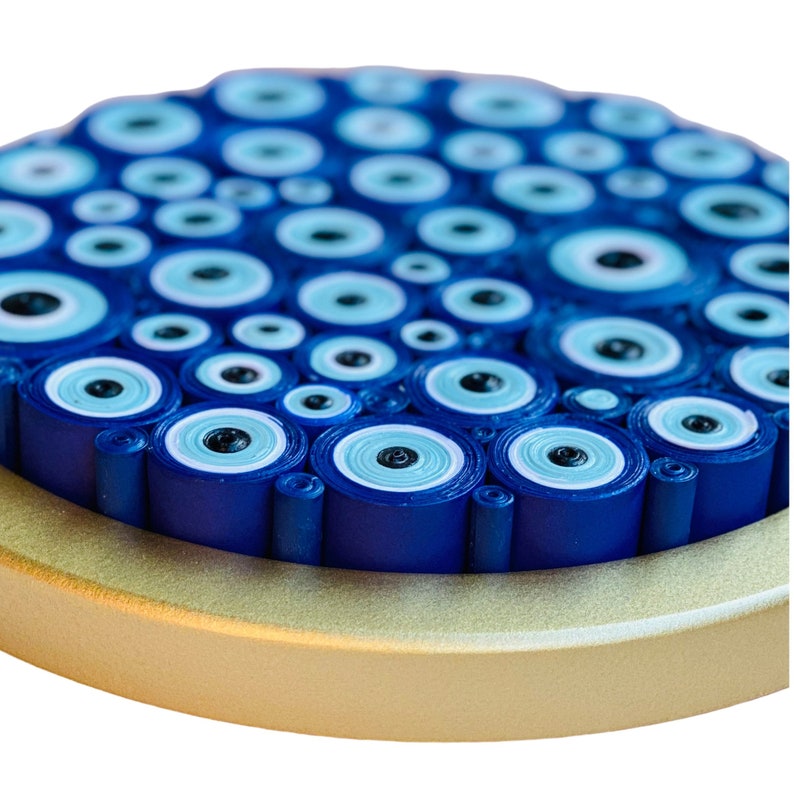 Framed Quilling Wall Art Evil Eye Paper Quilled Wall Art Etsy