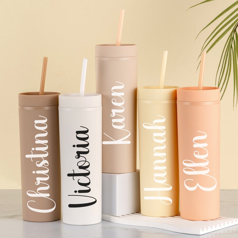 Elegantes Trinkbecher Mit Strohhalm Tedi Bilder