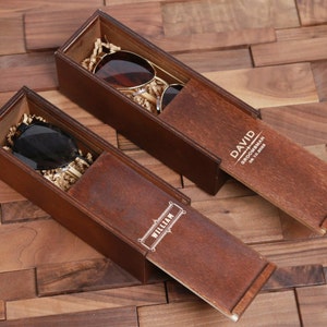 Personalized Sunglasses with Wooden Box, Groomsman Sunglasses, Groomsmen Gifts, Bachelor Party Gift, Wedding Gifts, Groomsman Proposal